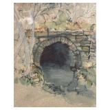 Framed Landscape Art Prints (2) - Blue Distressed Frame & Orange Wood Frame