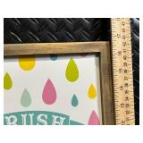 Hobby Lobby Framed Wall Art Set - 2 Prints: Brush Your Teeth & Hang Up Your Towel; Cheers!