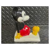 Disney Mickey Mouse Alarm Clock & Standing Figurine - Red Frame