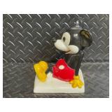 Disney Mickey Mouse Alarm Clock & Standing Figurine - Red Frame