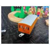 Wooden Train Set with Tracks, Bridges & Figures - Complete Kids Toy Lot