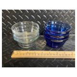 Celadon Ceramics & Glass Lot - Jug w/ Spigot, 3 Bud Vases, White Bowls