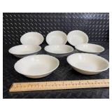 Celadon Ceramics & Glass Lot - Jug w/ Spigot, 3 Bud Vases, White Bowls