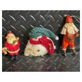 Hallmark Snowman Pitcher + Assorted Christmas Ornaments & Nutcracker Figures Lot