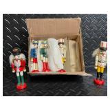 Hallmark Snowman Pitcher + Assorted Christmas Ornaments & Nutcracker Figures Lot