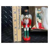 Hallmark Snowman Pitcher + Assorted Christmas Ornaments & Nutcracker Figures Lot