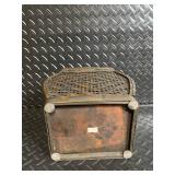 Mantel Clock, Gothic Lantern & Woven Basket - Vintage Decorative Set