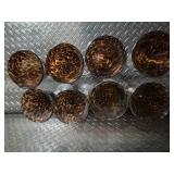 Tortoiseshell Glass Goblets & Clear Champagne Flutes - Mixed Glassware Set for Entertaining