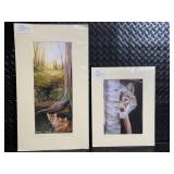 Helen Clark Fox Cub Den & Timber Wolf - The Gallery Derbyshire Prints