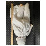 Pair of Vintage Composition Dolls in Ivory Lace Dresses