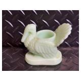 Napco Ware White Bird Candle Holder & Holiday Decor Lot with Basket