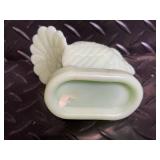 Napco Ware White Bird Candle Holder & Holiday Decor Lot with Basket