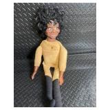 Vintage Ventriloquist Puppets - Monk Figure & Curly-Haired Black Girl Doll