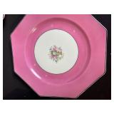 Plate - Pink Octagonal Floral Center - 12-Pack
