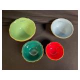 Spode Christmas Tree Round Covered Casserole XT0740-X - Nikko Bowls & Green Dish Lot