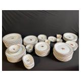 Alfred Meakin Royal Ironstone China Dinnerware Set - England, Brown Floral Motif