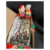 Vintage Ceramic Christmas Figurines Set - Santas, Angels & Nativity Scenes