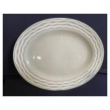 Vintage Serving Dishes Lot: Red Wing USA, Grapevine-Embossed Silver Platter & Ceramic Trays