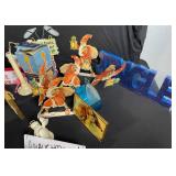 Christmas Decor Lot - Santa Figures, Signs, Wooden Tree & More Vintage Holiday Items