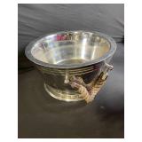 Charcoal Brazier Set with Rope-Handle Pot, 3-Ring Stand & Wire-Mesh Basket