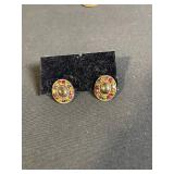 Colorful Gemstone Necklace & Matching Earrings Set