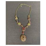 Colorful Gemstone Necklace & Matching Earrings Set