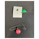 Sterling Silver Holiday Collectibles Lot - Unicorn Keychain, Fox Plush, Butterfly Pin, Love Pendant