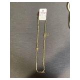 Fair Anita Jewelry Lot of 5: Earrings, White Bead Necklace, Gold Chain, Black Bracelet, Coin Pendant