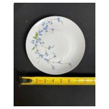 East German Porcelain Oval Plates - Blue Floral Vine Pattern - 9 in - Assorted Set
