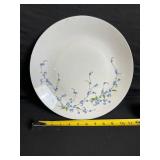 East German Porcelain Oval Plates - Blue Floral Vine Pattern - 9 in - Assorted Set