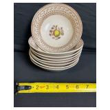 Johnson Bros Old Granite Fruit Sampler Teacups & Plates - Staffordshire, England