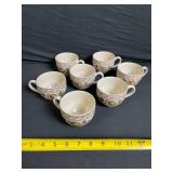 Johnson Bros Old Granite Fruit Sampler Teacups & Plates - Staffordshire, England