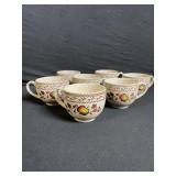 Johnson Bros Old Granite Fruit Sampler Teacups & Plates - Staffordshire, England