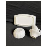 Franciscan Fremont China - Vintage White & Gold Rim Dinnerware Set with Lidded Tureen