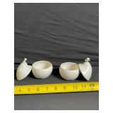 Porcelain Pumpkin Trinket Boxes - Italy - Set of 6 with Lids