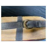 Vintage Wooden Coat Rack with 3 Iron Hooks - Includes Picnic Case & Wine Accessories