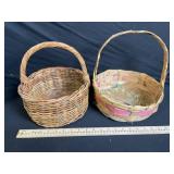 Wicker Baskets - Assorted Sizes with White Storage Bucket