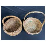 Wicker Baskets - Assorted Sizes with White Storage Bucket