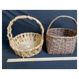 Wicker Baskets - Assorted Sizes with White Storage Bucket