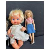 8-Pc Vintage Cloth Dolls Lot - Mixed Outfits