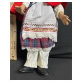 Dolls - Vintage Cloth Dolls with Floral Dress & Red Hood Cape (Lot of 2)