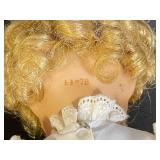 Doll 63078 - Vintage Floral Print Pinafore & White Lace Blouse Outfit