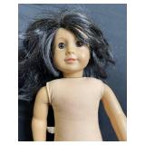 American Girl-Style Doll with Long Black Hair, Tan Vinyl Body