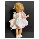Ideal P-90 Doll - Vintage Vinyl Girl in Pink Gingham Dress & White Pinafore