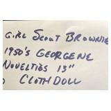 Georgene Novelties 15-inch Girl Scout Brownie Cloth Doll - 1950s