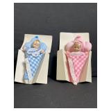 Knickerbocker Baby Moppets Sugar Cones - 2 Dolls (Blue & Pink)