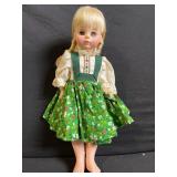 Vintage Vinyl Fashion Dolls - 2-Piece Lot in Green Floral and Olive Dresses