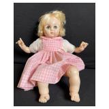 Vintage Baby Doll - Blonde Hair in Pink Gingham Dress