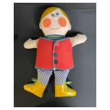 Assorted Plush Toys - 4-Piece Lot (Teddy Bear, 2 Rag Dolls, Dragon)