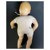 Lot of 3 Vintage Dolls: Bald Baby, Nude Toddler & Clown Rag Doll with Clothes